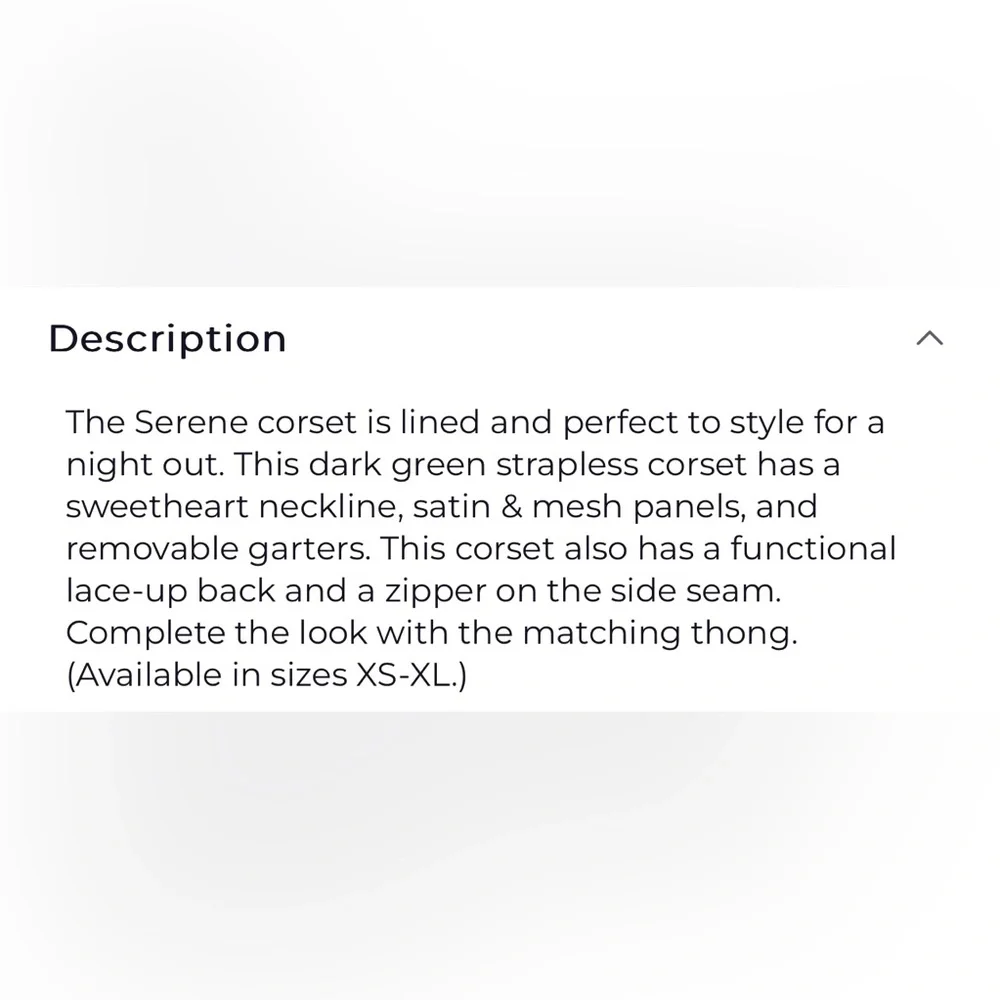 Adore Me Green Corset Lingerie - Picture 8 of 8